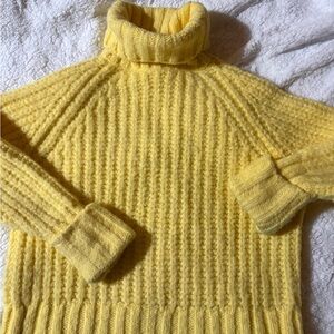 Anthropologie  Cozy Yellow Turtleneck Sweater